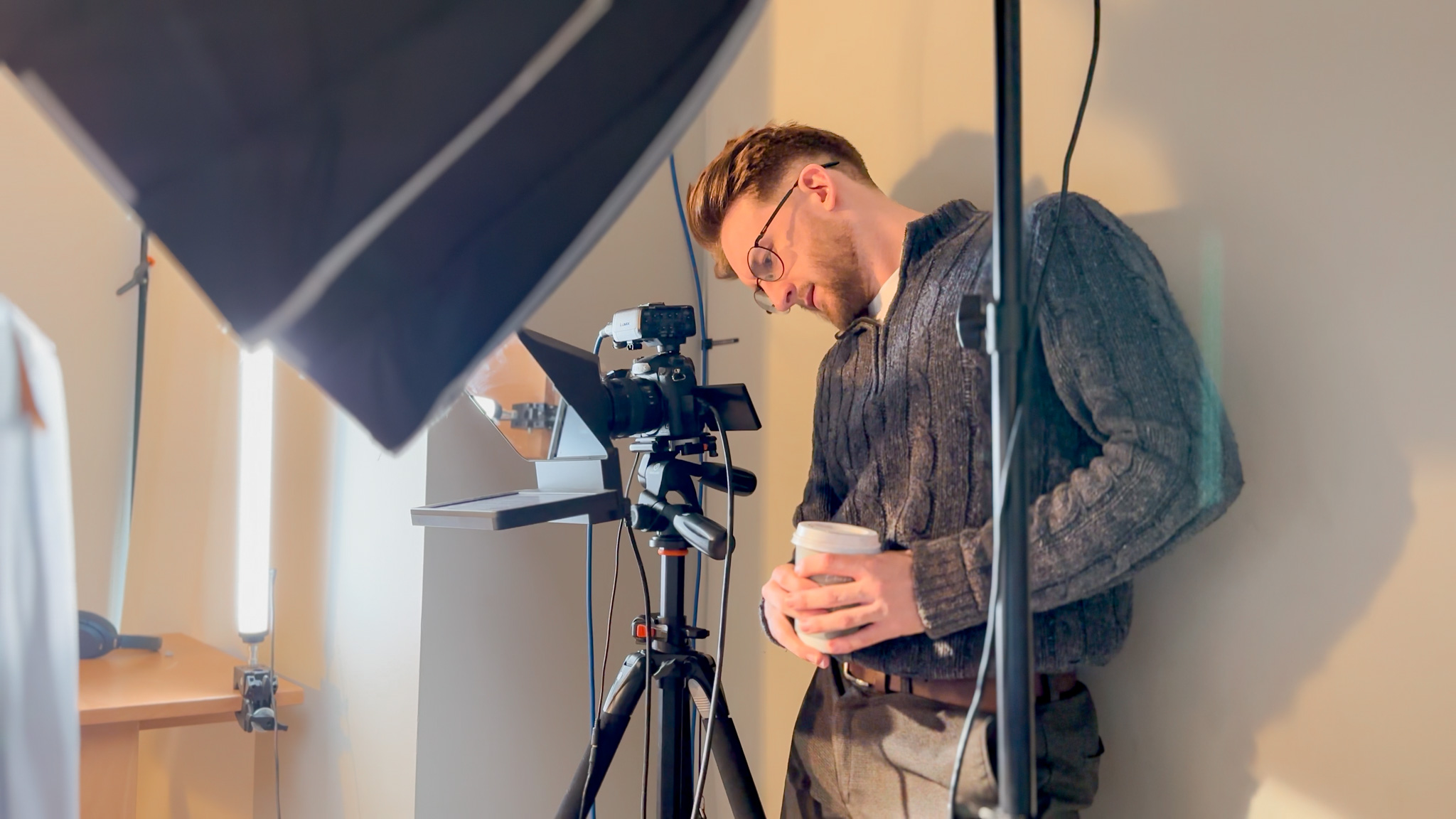Joden directing a professional shoot